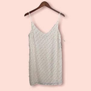 Revolve 1. State NWT white feather mini dress